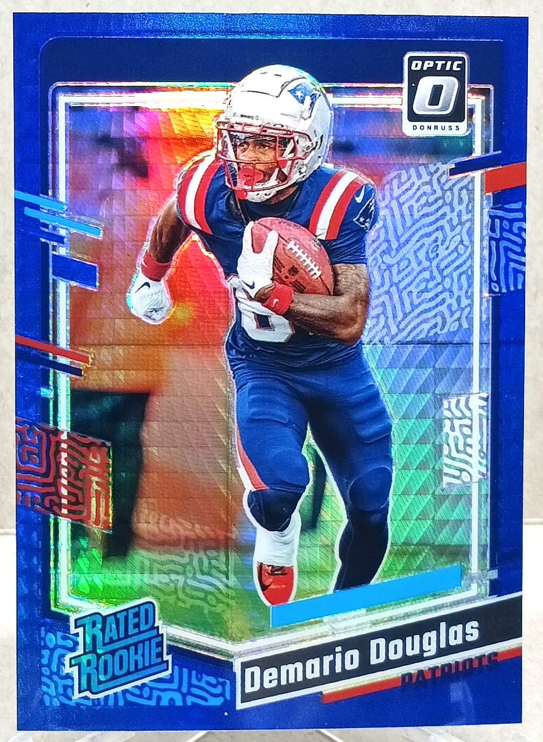 Demario Douglas Panini Donruss Optic #300 Blue Hyper
