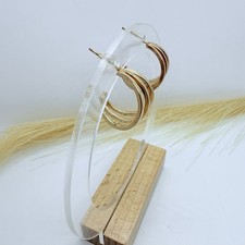 Gold Layered Hoop Earrings Multi Band Hoops Classic Elegant Statement Jewelry