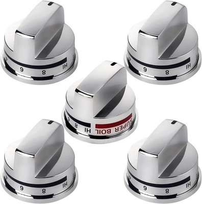 5PCS Range Burner Knobs EBZ37189611 EBZ37189609 Compatible with LG Gas Stove