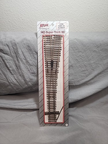 Atlas HO Scale Code 83 #6 Right-Hand Super Track #506 - Picture 1 of 2