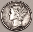 1934 P Mercury Dime - XF/AU - #5073 - FREE SHIPPING