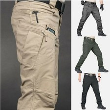 Tactical Cargo Pants Mens Military Hiking Outdoor Quick-Dry Waterproof Trousers