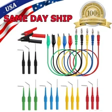 22Pcs Automotive Back Probe Kit Multimeter Test Leads Alligator Clips Wire Tool