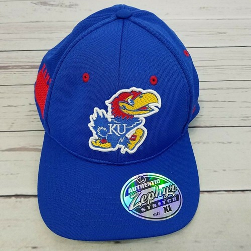 Kansas Jayhawks Zephyr Men's Fitted Hat Size XL eBay