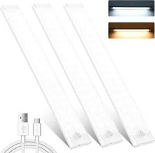 3Pcs 72 LED Motion Sensor Light Indoor 30cm Under Cabinet Kitchen Lights Lamp UK