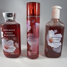 Bath Body Works JAPANESE CHERRY BLOSSOM MIST HAND SOAP SHOWER GEL 3 pc SET