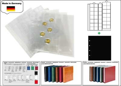 10-Coin Sleeves-35-Compartment-28-mm-Coin Sheets-PREMIUM-+-Black-ZWL-LOOK-1-7393-S