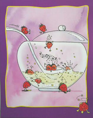 STUDIO B KUNSTDRUCK FUN FOOD STRAWBERRY ART PRINT POSTER 50x40cm