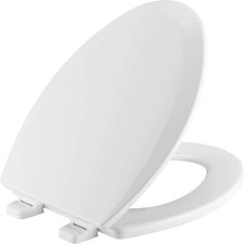 Bemis 1500TTT 000 Elongated Toilet Seat White Closed Front Molded Wood
