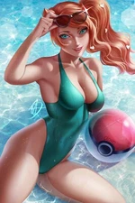 Pokemon Sonia Anime Sexy Lady HD Print Canvas Comic Poster Unframed SFW
