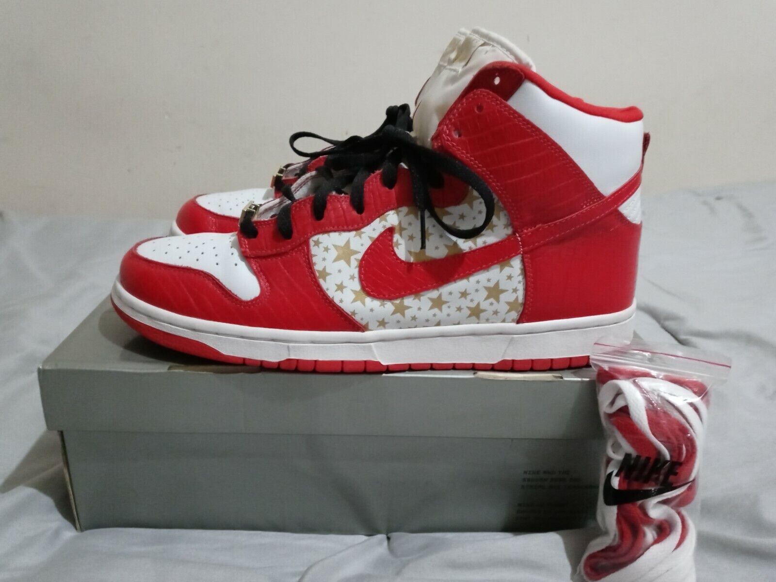 2003 VNDS sz 13 Nike Dunk High Pro SB Supreme RED 307385-161 complete  unstuffed