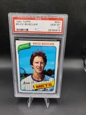 1980 TOPPS PSA 10 GEM MINT #654 BRUCE BOISCLAIR METS POP 35 SET BREAK FLAWLESS!!