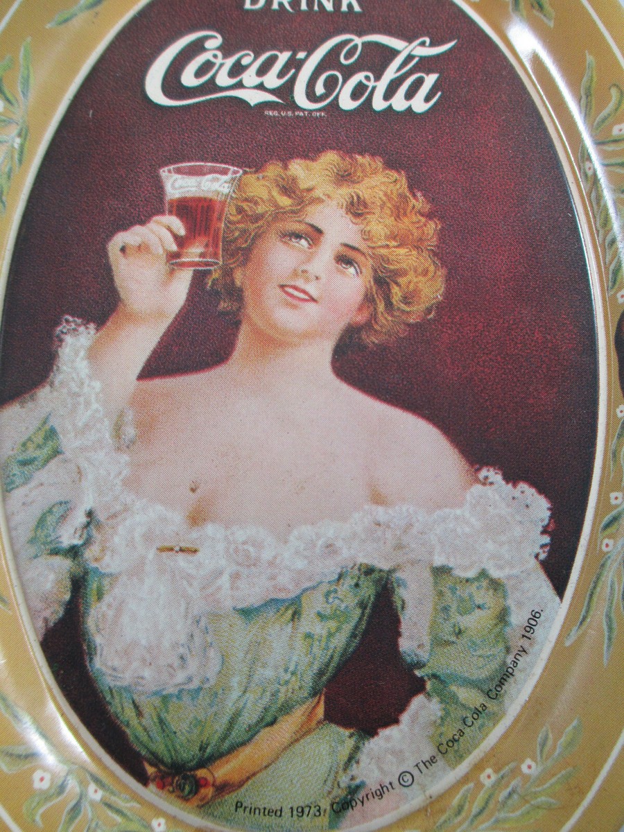Coca-Cola アンティークプレート Coca-Cola Vintage 1973 Reproduction Change Tray 1907 Relieves