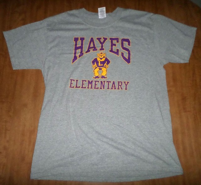 HAYES ELEMENTARY lrg T shirt Lakewood school Rangers tee OHIO cowboy