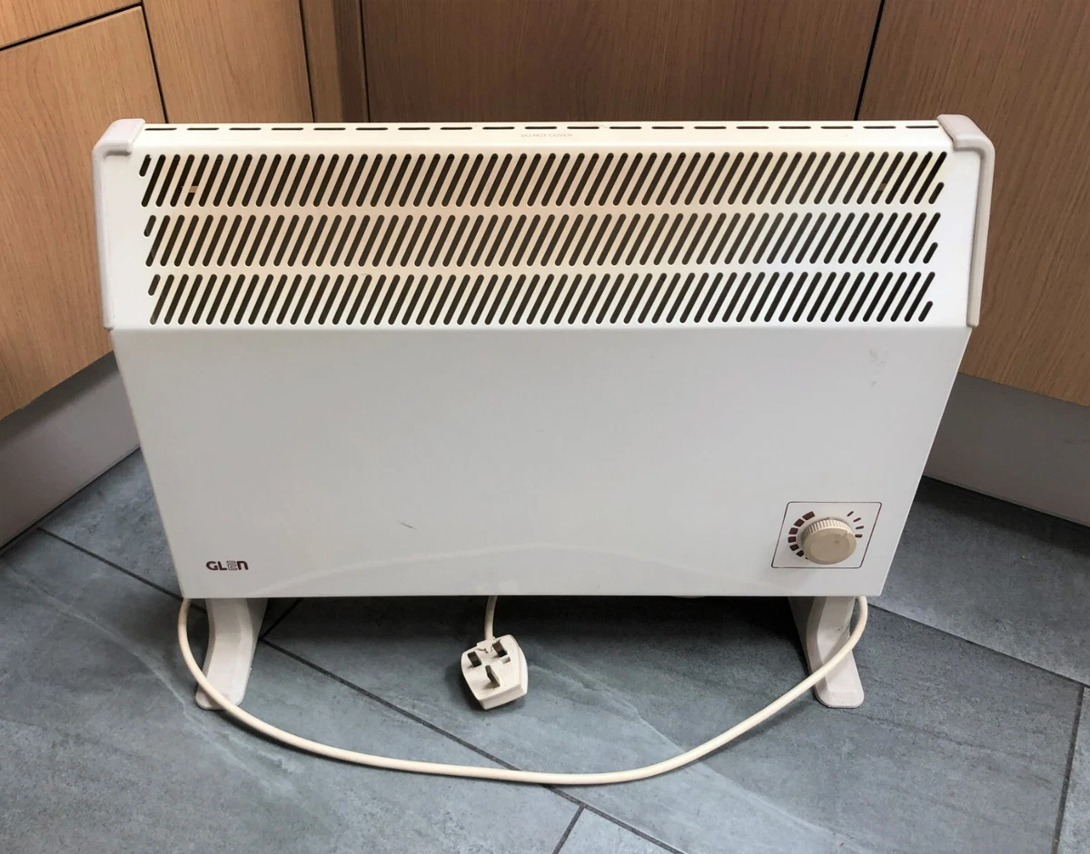 Glen 2kW 2000W Electric Convector Heater Model 2171 Slimline Thermostat  Control | eBay