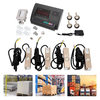 SENDERPICK Livestock Load Cell Scale Kit 2.5T 5000lb Fit Cattle Sheep Pallet Scale Platform