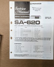 Pioneer SA-620 Stereo Amplifier Service Manual Original