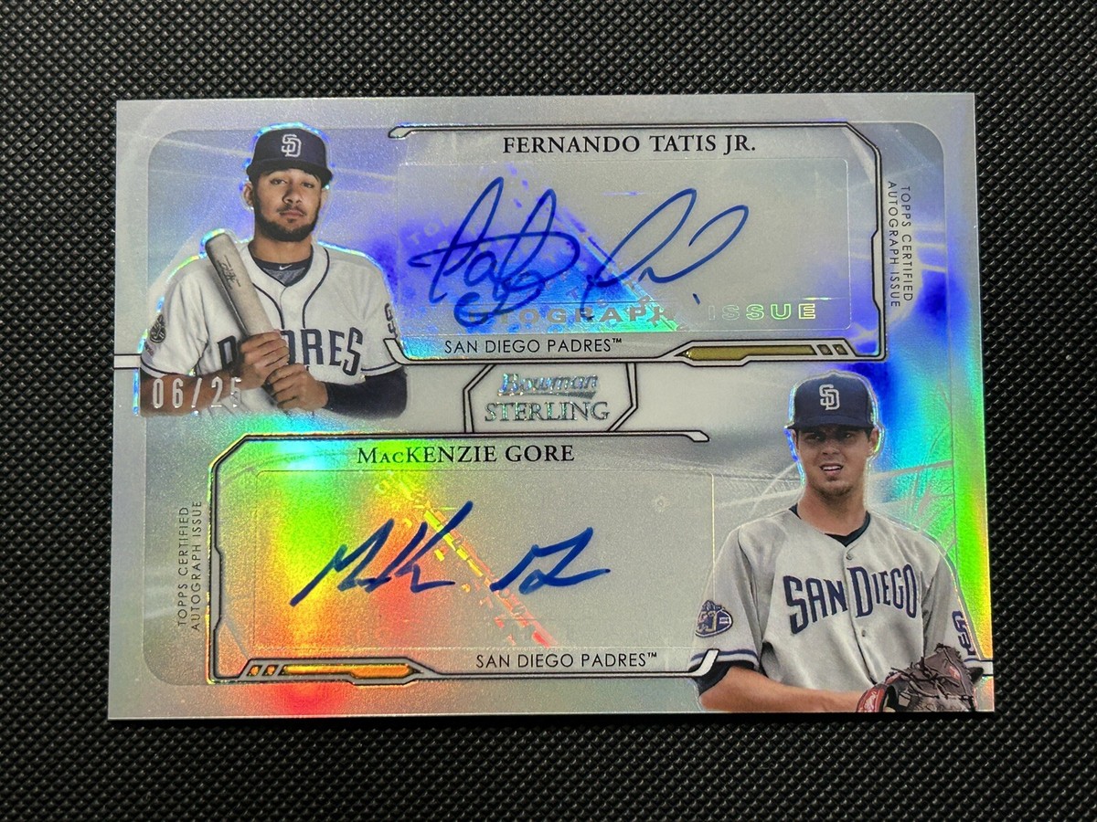 Fernando Tatis Jr Mackenzie Gore 2019 Bowman Sterling Auto /25 RC 