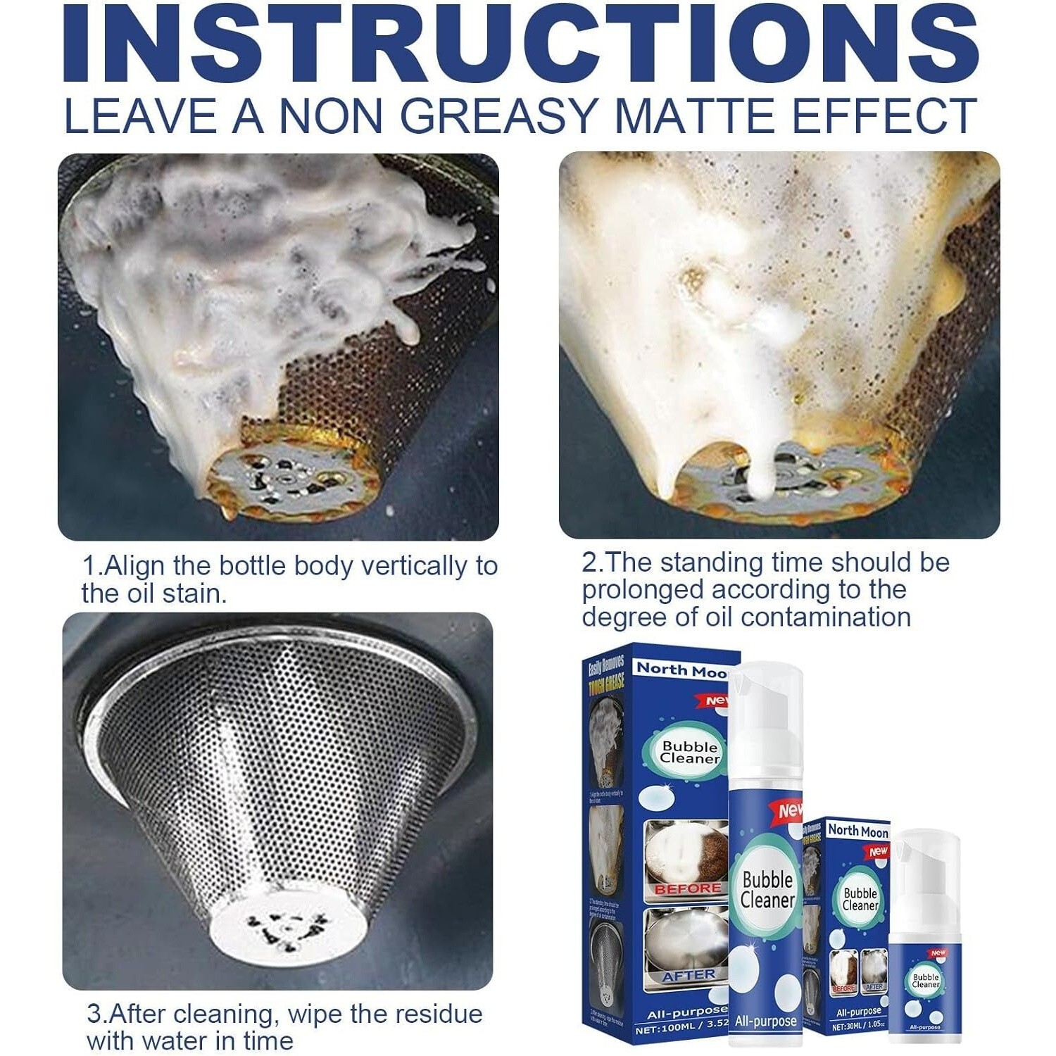 2PCS Bubble Cleaner Foam Spray, Powerful Stain Removing Foam Cleaner eBay