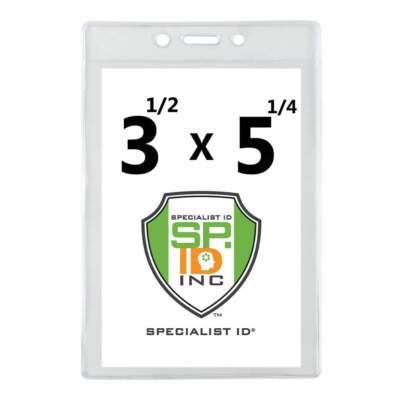 3 1/2'' X 5 1/4'' Vertical Large Event Badge Holder (4X6 Outside) by Specialist ID