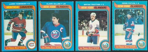 1979-80 OPC MONTREAL CANADIENS LARRY ROBINSON 1ST TEAM ALL-STAR CARD #50 + 3 LOT