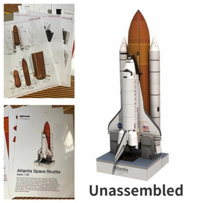 1: 150 Space Shuttle Atlantis Papiermodell Space Rocket Unmontiertes Modell
