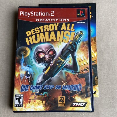 Destroy All Humans (1) (Sony PlayStation 2, 2005) PS2 CLEAN Complete Manual RPG