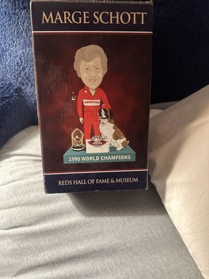 Rare Marge Schott HOF Bobble head  1990 World Series Champions