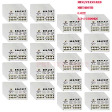 Dental Orthodontic Metal Brackets Braces Mini/Standard Roth/MBT 022 Slot Hooks