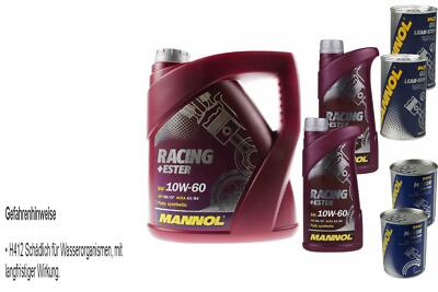 6L Motoröl MANNOL Racing+Ester 10W-60 2xMotor Doctor+Leak-Stop