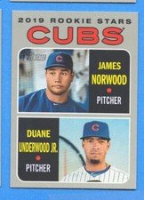 2019 Topps Heritage #121 James Norwood/Duane Underwood Jr. Cubs Rookie Stars