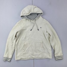 CREW CLOTHING Hoodie 12 Beige Womens Sweatshirt Drawstring Cotton Blend Pullover