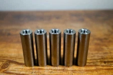 5pc M10 x 1.5 - 60mm Stainless Steel 316 Threaded Coupler Nut Round Standoff Set
