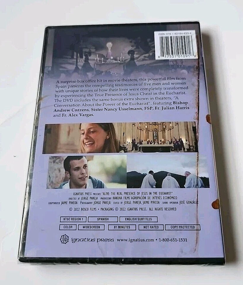 ALIVE: THE REAL PRESENCE OF JESUS IN THE EUCHARIST DVD Ignatius Press NEW SEALED - Image 2 of 4
