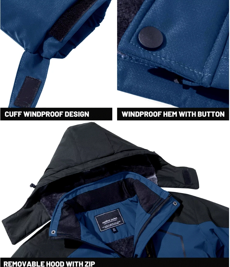 Winterjacke Softshell Skijacke wasserdicht Regenjacke Schneejacke Funktionsjacke - Bild 3 von 4