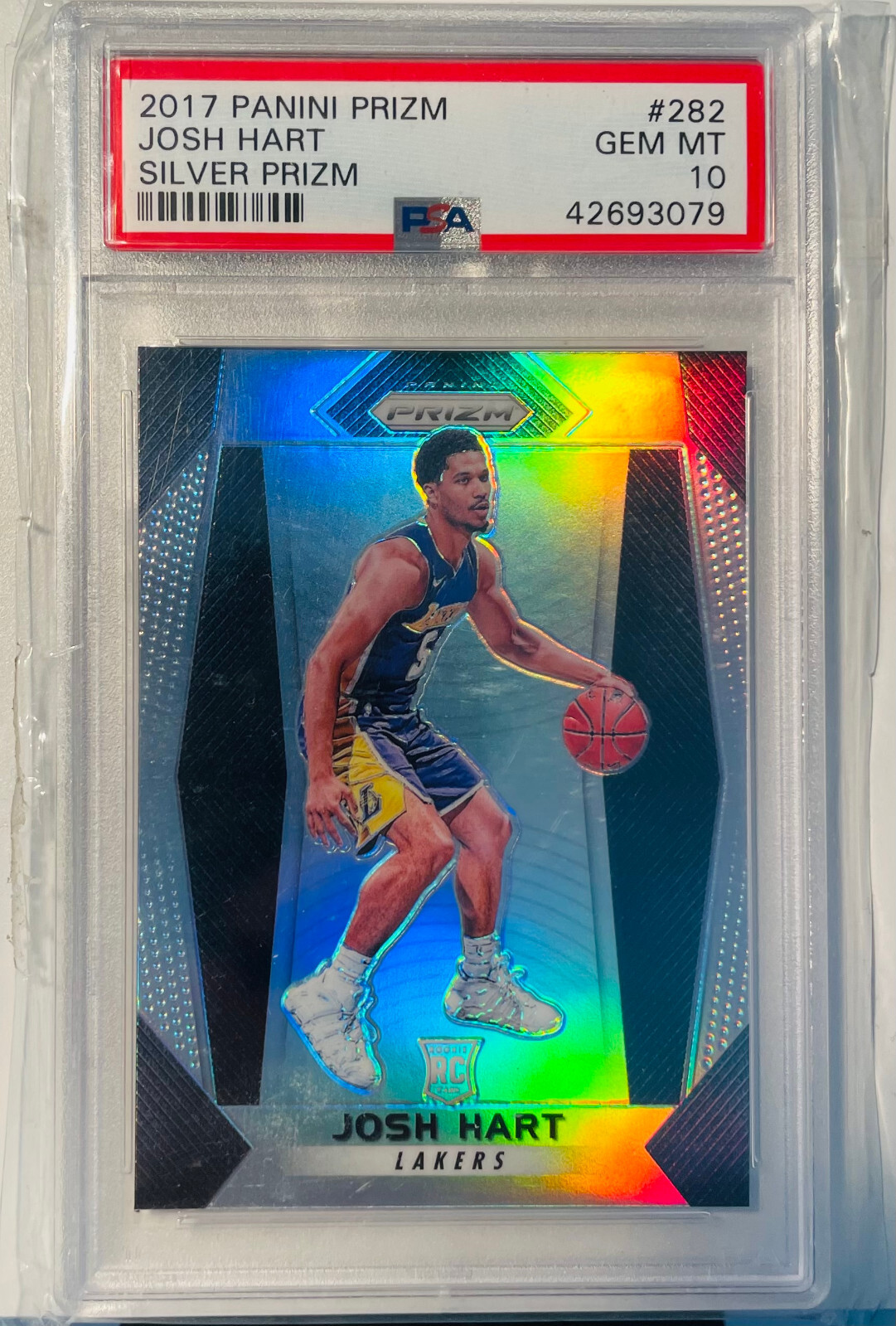 JOSH HART 2017-2018 ROOKIE RC SILVER PRIZM PANINI PRIZM #282 PSA 10 GEM MT