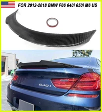 FOR BMW F06 640i 650i M6 12-18 CARBON LOOK REAR TRUNK SPOILER WING LID PSM STYLE