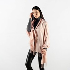 Pink Pashmina Scarf Shawl Hijab Wrap Evening Wedding Bridesmaid Stole