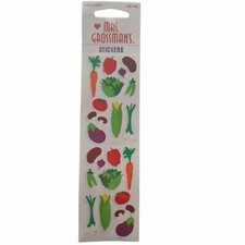 VTG Mrs. Grossman's Lot of 3 Strips Brand New in Package Vegetables Stickers