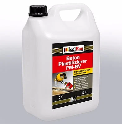 ISOLBAU 5 Liter Beton-Zusatzmittel - Betonverflüssiger - Plastifizierer - FM-BV HQ