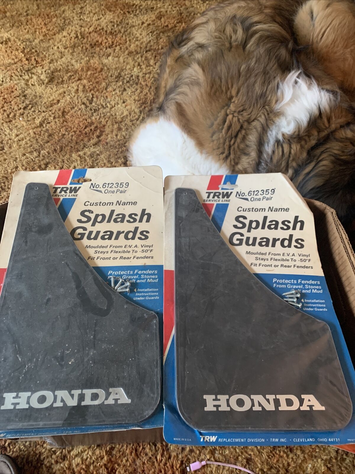 4 Honda Motor Company Mud Flaps  Mudguard Splash Guard NOS Vintage Classic ATC