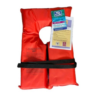 Fluid Aquatics Type II Adult Life Jacket/Preserver PFD USCG Approved 202