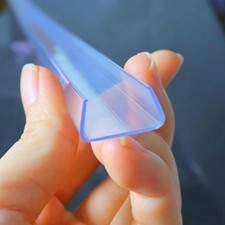12 Pack U-Shaped Cabinet Protectors, 24'' Clear Plastic Edge Guards - 3/4'' T...