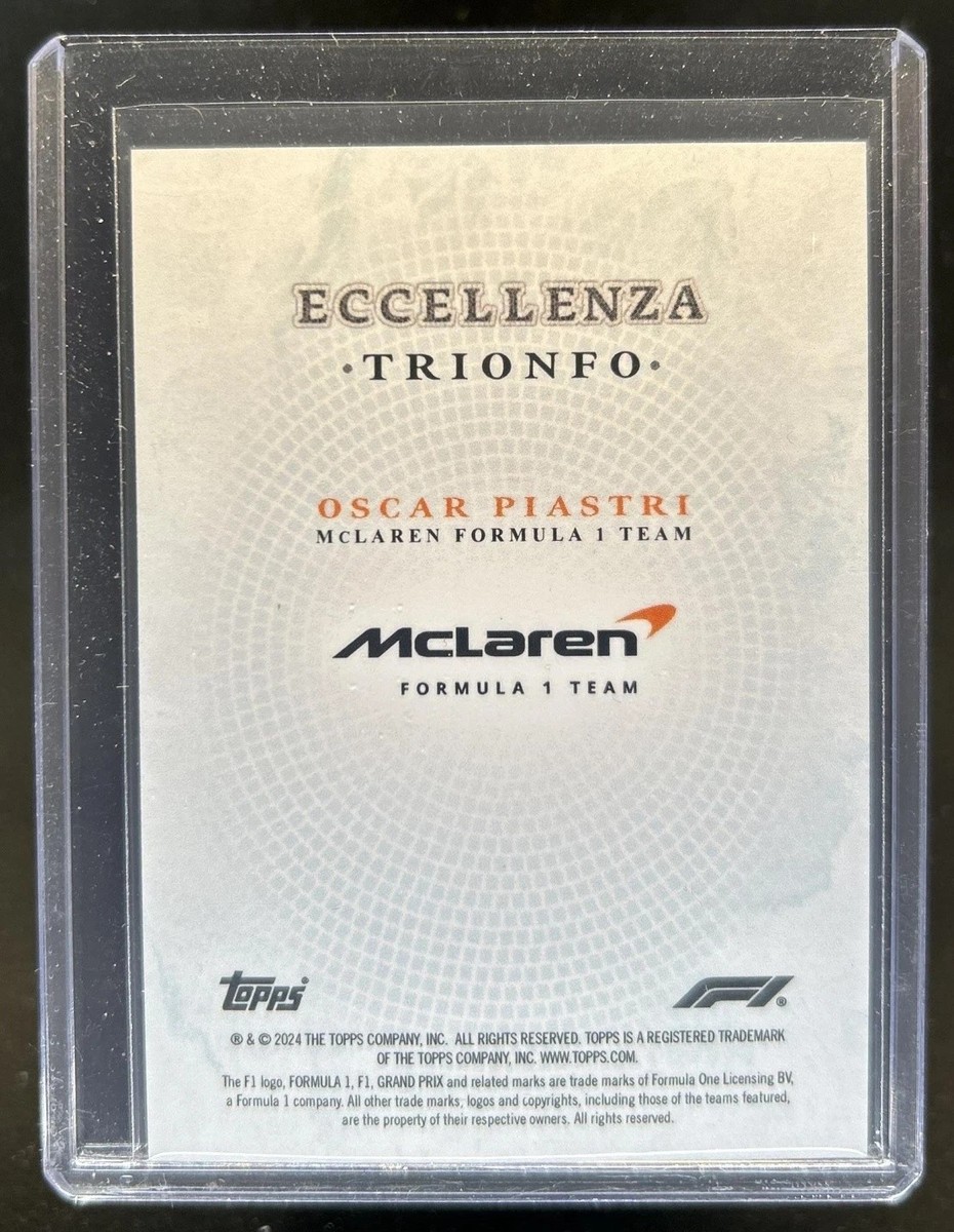 2024 Topps Formula1 F1 Eccellenza Oscar Piastri McLaren Trionfo