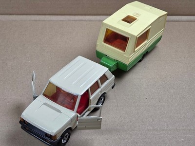 Majorette Range Rover 1:36 mit Caravan Anhänger trailer super movers wohnwagen