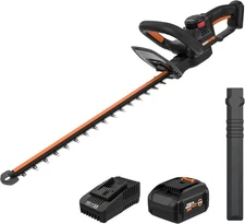 WORX Nitro WG263 22" 20V Cordless Hedge Trimmer, Electric Black and Orange