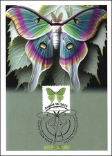 Sc. 6031 Luna Moth Dragon Cards FDC – NTSS Moth Pictorial