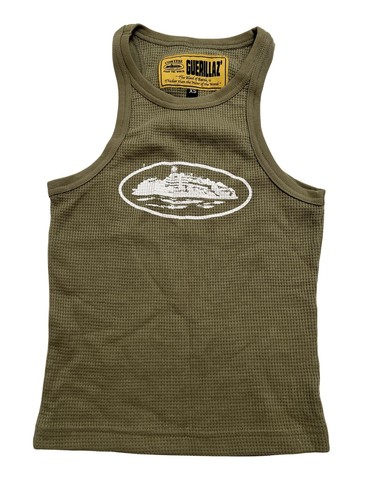 Corteiz Guerillaz Tank Top in Khaki