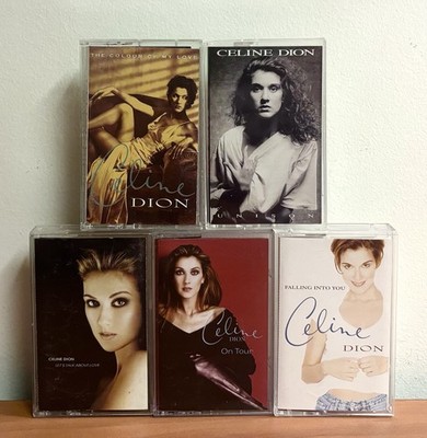 Celine Dion Cassette Tapes (5): Unison, Falling Into You, Lets Talk About Love
