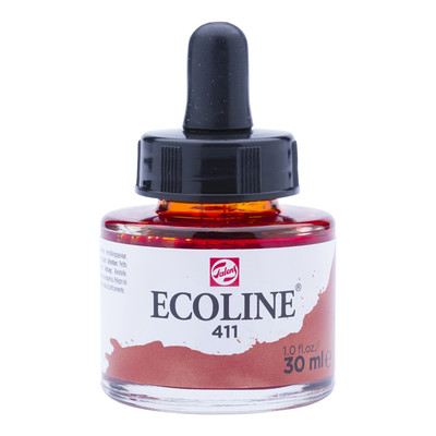 Watercolor Ecoline With Dropper Ml.30 Terra Of Burnt Sienna Talens